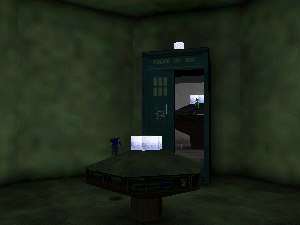 Screenshot inside the fake Tardis