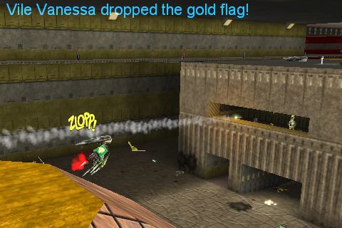 Gold Bender despatches flag thief Vile Vanessa, 
 from the back of the gold sniper box