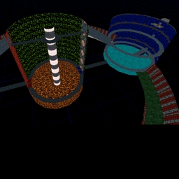 [Screenshot:  central power tower and blue base]