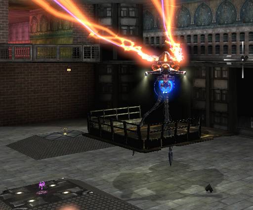 Screenshot of a dark walker riding on the lift